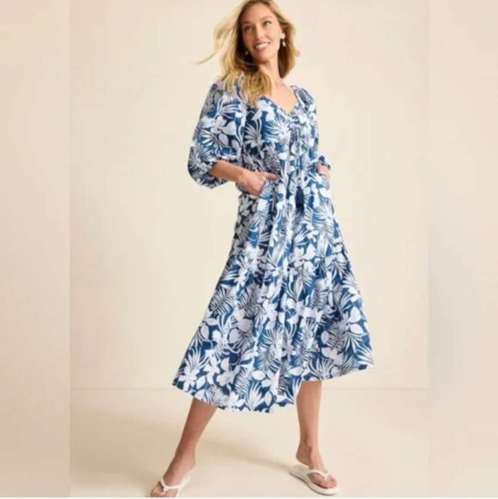 New Tommy Bahama Blooms Cotton Dress Coverup Small